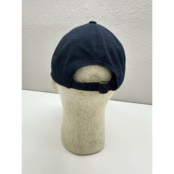 PAG Baseball Hat Navy Blue Sorry I'm Late Embroidered Text Adjustable Cap - Picture 5 of 8